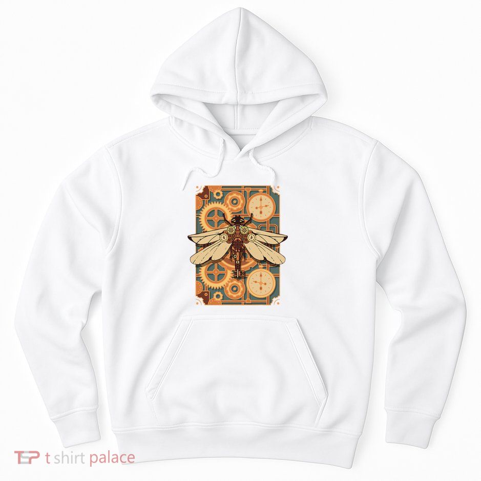 Steampunk Dragonfly Victorian Art Mechanical Steam Punk Hoodie