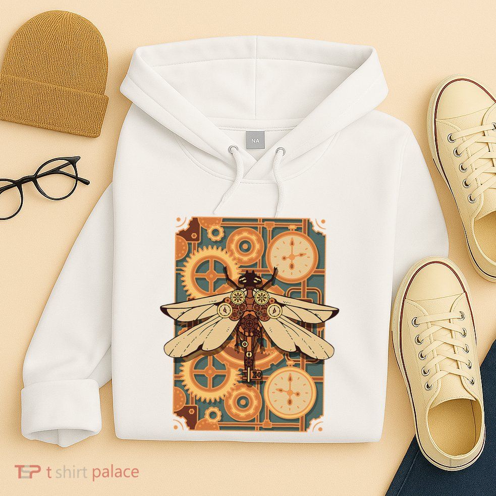 Steampunk Dragonfly Victorian Art Mechanical Steam Punk Hoodie