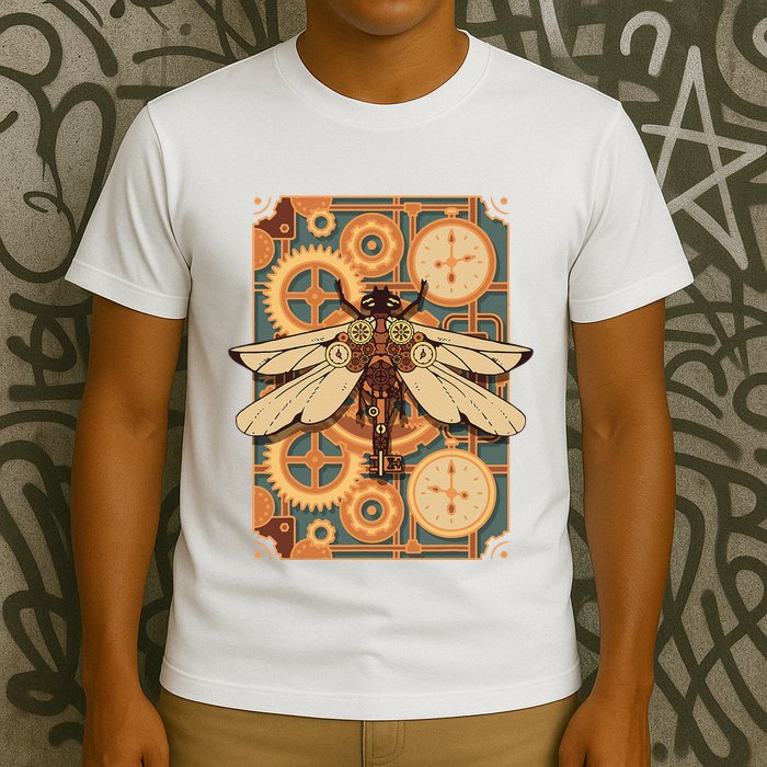 Steampunk Dragonfly Victorian Art Mechanical Steam Punk T-Shirt