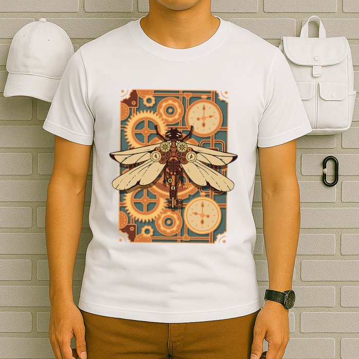 Steampunk Dragonfly Victorian Art Mechanical Steam Punk T-Shirt