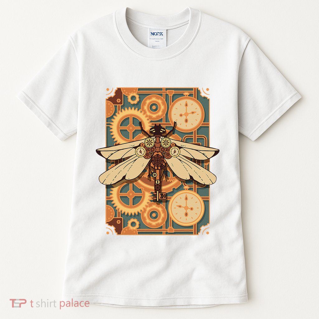 Steampunk Dragonfly Victorian Art Mechanical Steam Punk Tall T-Shirt