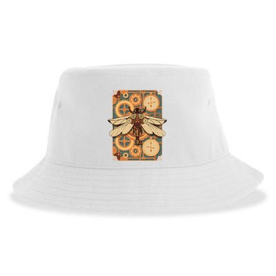 Steampunk Dragonfly Victorian Art Mechanical Steam Punk Sustainable Bucket Hat