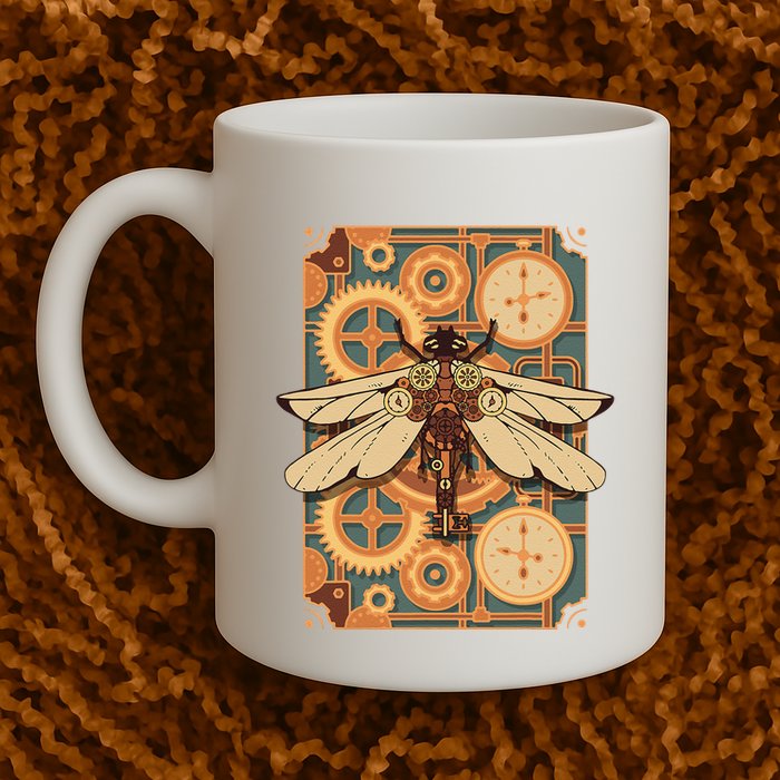 Steampunk Dragonfly Victorian Art Mechanical Steam Punk Mug