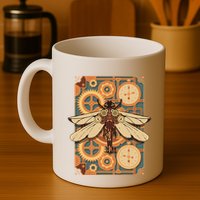 Steampunk Dragonfly Victorian Art Mechanical Steam Punk Mug