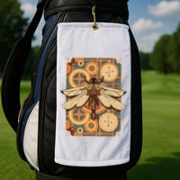 Steampunk Dragonfly Victorian Art Mechanical Steam Punk Golf Towel