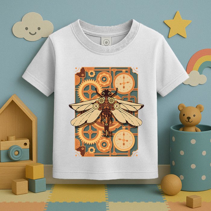 Steampunk Dragonfly Victorian Art Mechanical Steam Punk Toddler T-Shirt