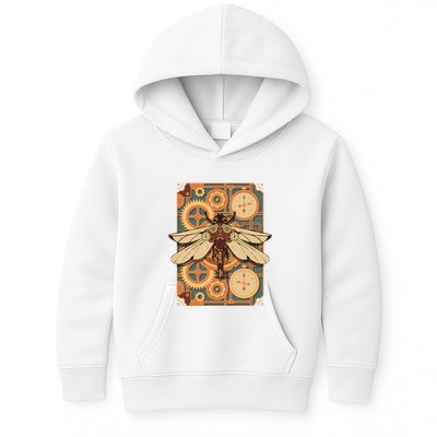 Steampunk Dragonfly Victorian Art Mechanical Steam Punk Kids Hoodie