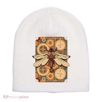 Steampunk Dragonfly Victorian Art Mechanical Steam Punk Short Acrylic Beanie