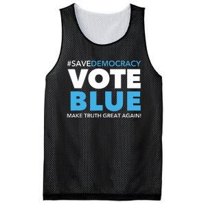 Save Democracy Vote Blue Make Truth Great Again Mesh Reversible Basketball Jersey Tank