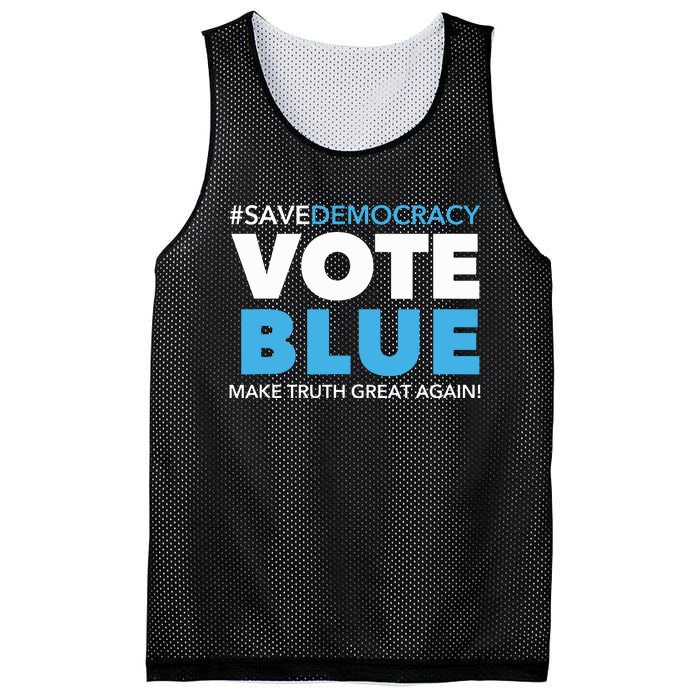 Save Democracy Vote Blue Make Truth Great Again Mesh Reversible Basketball Jersey Tank