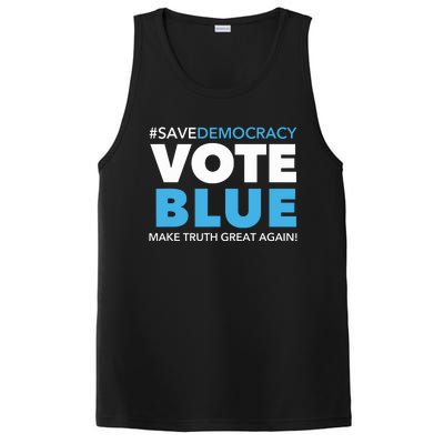 Save Democracy Vote Blue Make Truth Great Again PosiCharge Competitor Tank