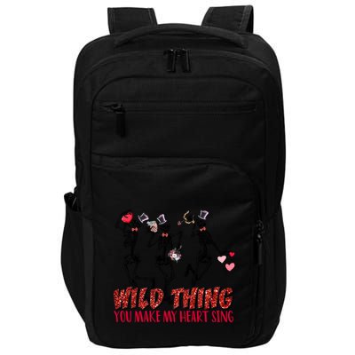 Skeleton Dancing Valentine Wild Thing You Make My Heart Sing Gift Impact Tech Backpack
