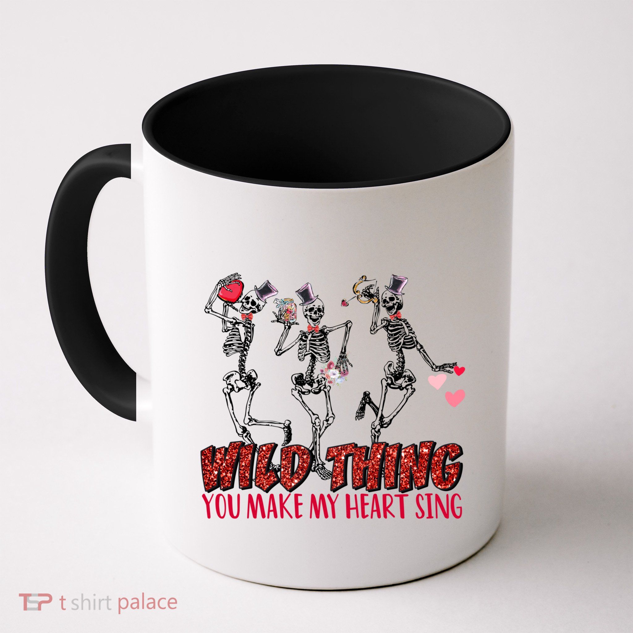 Skeleton Dancing Valentine Wild Thing You Make My Heart Sing Gift Mug