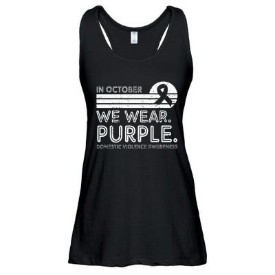 Support Domestic Violence Awareness with Purple October Ladies Essential Flowy Tank