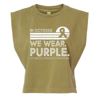 Support Domestic Violence Awareness with Purple October Garment-Dyed Women's Muscle Tee