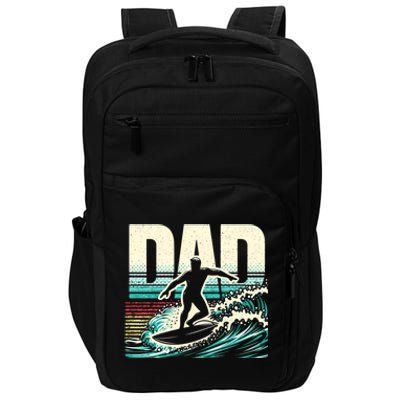 Surfer Dad Vintage Surfing Lover FatherS Day Gift Impact Tech Backpack