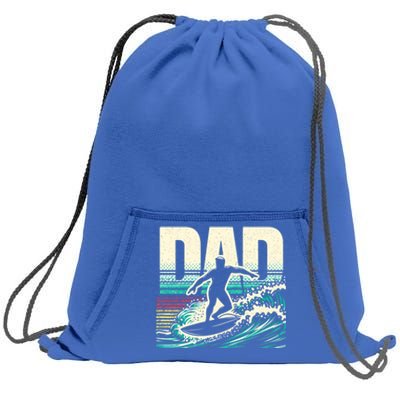 Surfer Dad Vintage Surfing Lover FatherS Day Gift Sweatshirt Cinch Pack Bag