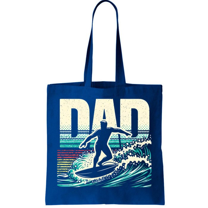 Surfer Dad Vintage Surfing Lover FatherS Day Gift Tote Bag