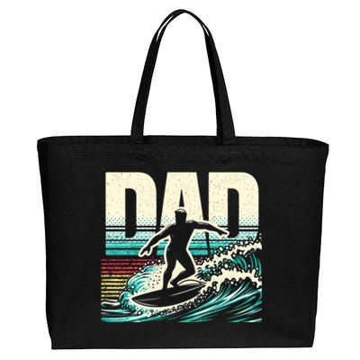 Surfer Dad Vintage Surfing Lover FatherS Day Gift Cotton Canvas Jumbo Tote