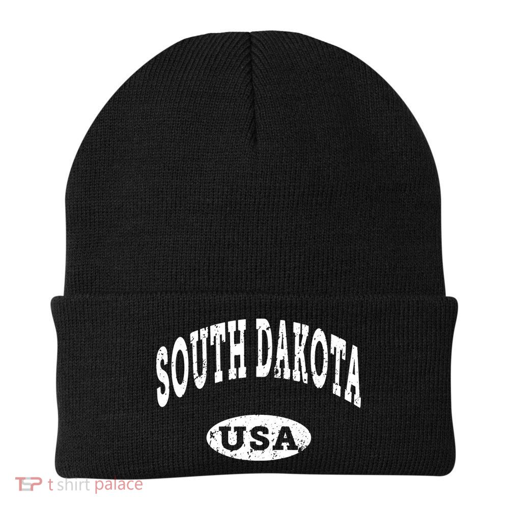 South Dakota Vintage Distressed Usa Beanie