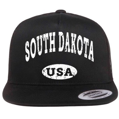 South Dakota Vintage Distressed Usa Flatbill Hat