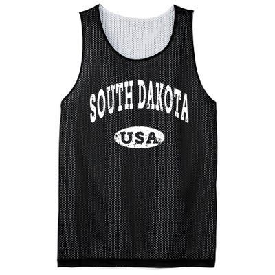 South Dakota Vintage Distressed Usa Mesh Reversible Basketball Jersey Tank