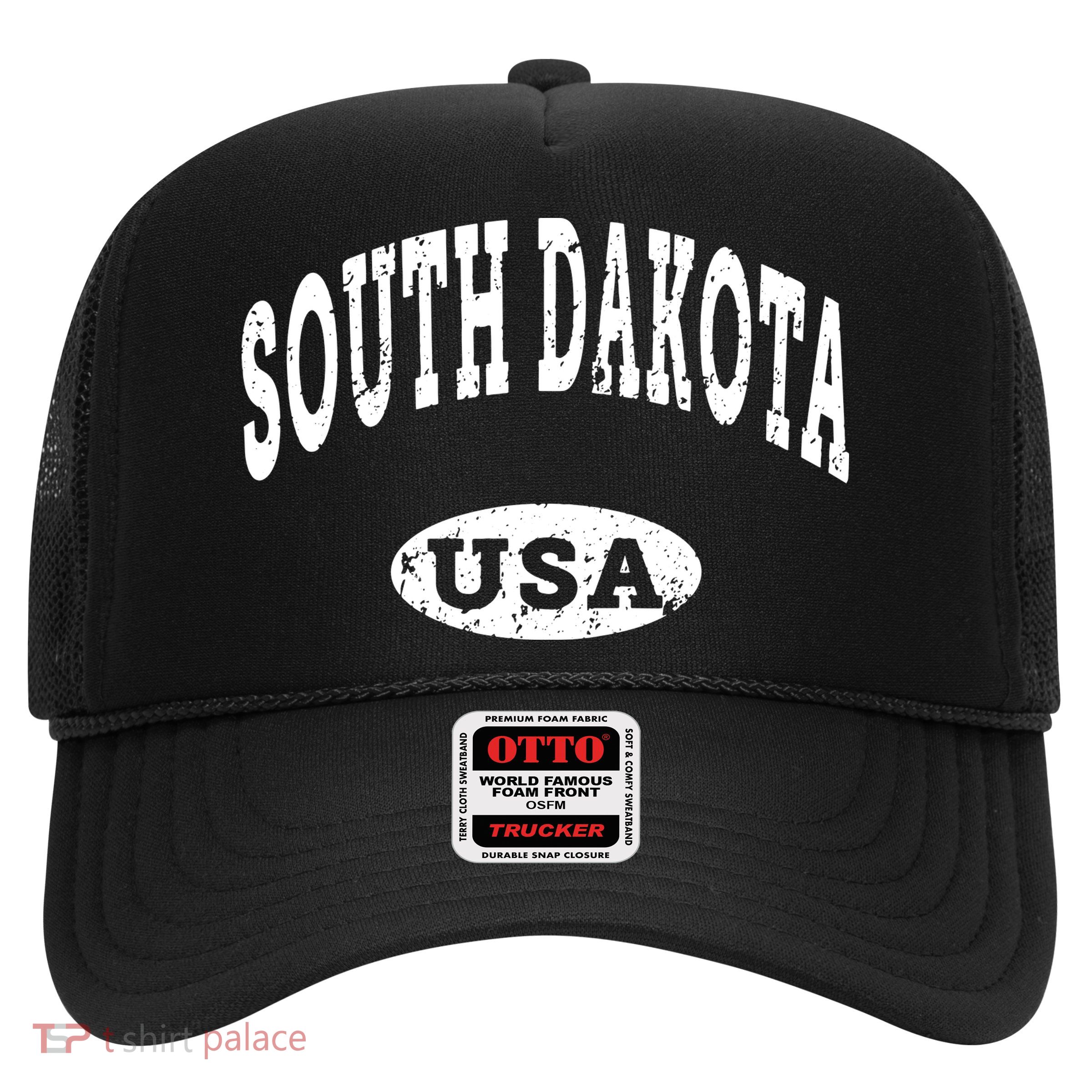 South Dakota Vintage Distressed Usa Trucker Hat
