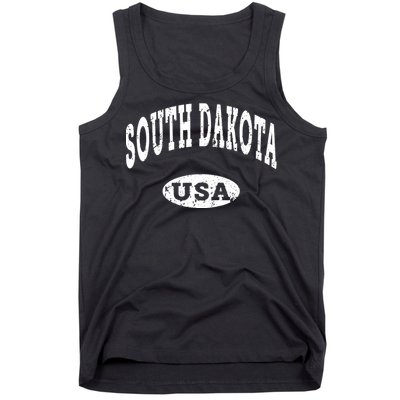 South Dakota Vintage Distressed Usa Tank Top