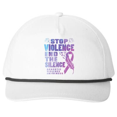 Stop Domestic Violence End Silence Awareness Snapback Five-Panel Rope Hat