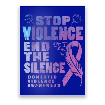 Stop Domestic Violence End Silence Awareness Poster