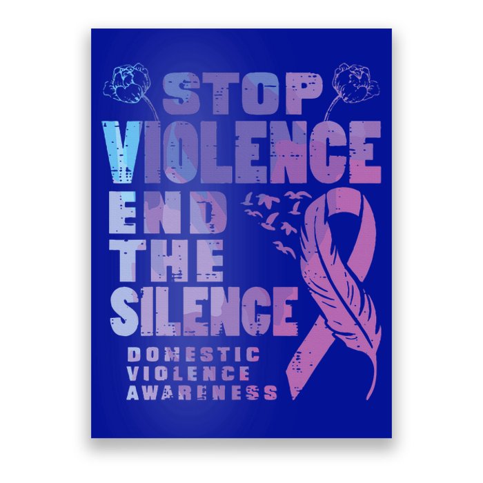 Stop Domestic Violence End Silence Awareness Poster