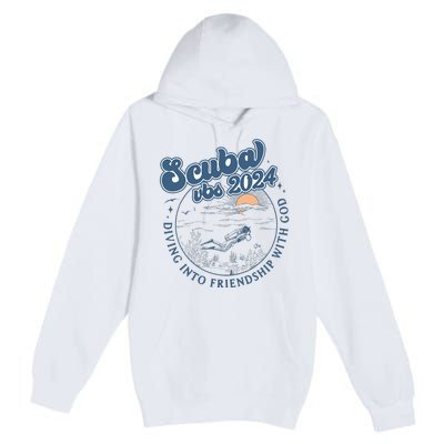 Scuba Diving Vbs 2024 Diving Into Friendship With God Premium Pullover Hoodie