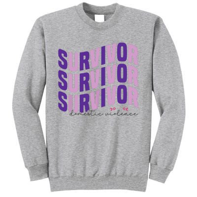 Survivor Domestic Violence Awareness Month 2024 Tall Sweatshirt