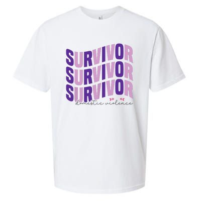 Survivor Domestic Violence Awareness Month 2024 Sueded Cloud Jersey T-Shirt