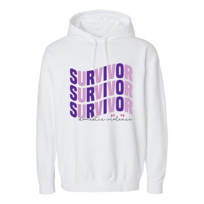 Survivor Domestic Violence Awareness Month 2024 Garment-Dyed Fleece Hoodie