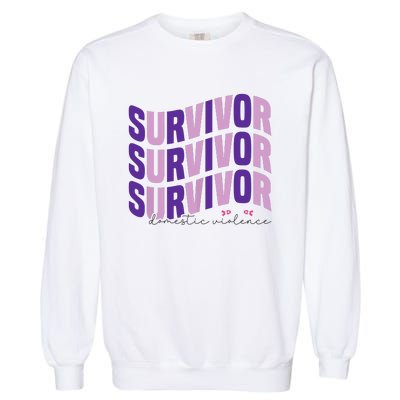 Survivor Domestic Violence Awareness Month 2024 Garment-Dyed Sweatshirt