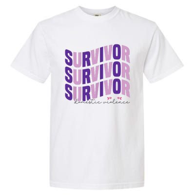 Survivor Domestic Violence Awareness Month 2024 Garment-Dyed Heavyweight T-Shirt