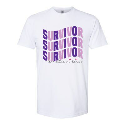 Survivor Domestic Violence Awareness Month 2024 Softstyle CVC T-Shirt