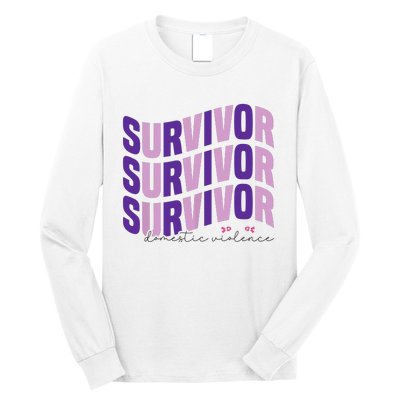 Survivor Domestic Violence Awareness Month 2024 Long Sleeve Shirt