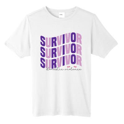 Survivor Domestic Violence Awareness Month 2024 Tall Fusion ChromaSoft Performance T-Shirt