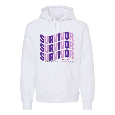 Survivor Domestic Violence Awareness Month 2024 Premium Hoodie