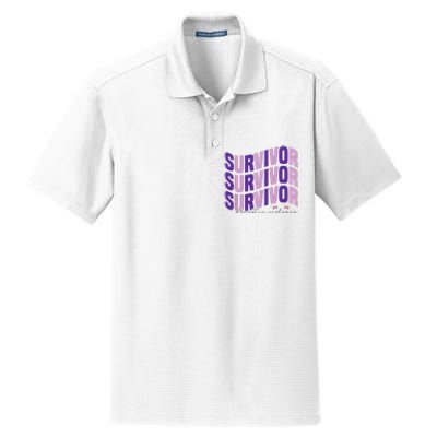 Survivor Domestic Violence Awareness Month 2024 Dry Zone Grid Polo