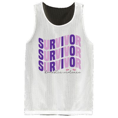 Survivor Domestic Violence Awareness Month 2024 Mesh Reversible Basketball Jersey Tank