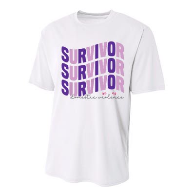 Survivor Domestic Violence Awareness Month 2024 Performance Sprint T-Shirt