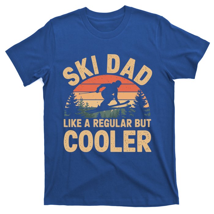 Ski Dad Vintage Skier Skiing Winter Sports Father Skiing Art Gift T-Shirt