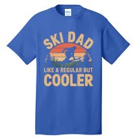 Ski Dad Vintage Skier Skiing Winter Sports Father Skiing Art Gift Tall T-Shirt