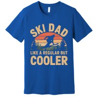 Ski Dad Vintage Skier Skiing Winter Sports Father Skiing Art Gift Premium T-Shirt