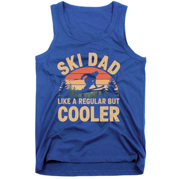 Ski Dad Vintage Skier Skiing Winter Sports Father Skiing Art Gift Tank Top