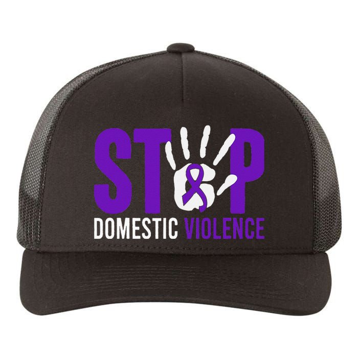 Stop Domestic Violence Awareness Domestic Violence Survivor Yupoong Adult 5-Panel Trucker Hat