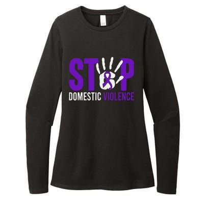 Stop Domestic Violence Awareness Domestic Violence Survivor Womens CVC Long Sleeve Shirt